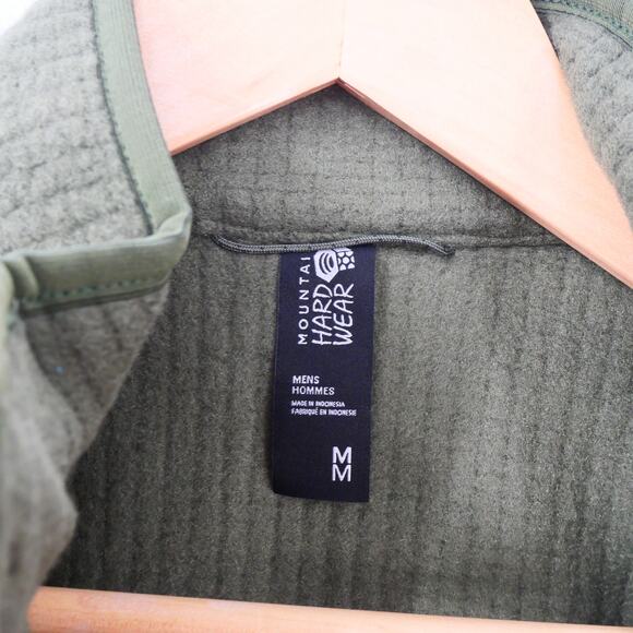 NEW Mountain Hardwear Men's Medium Explore Fleece Jacket, Surplus Green - Picture 10 of 16